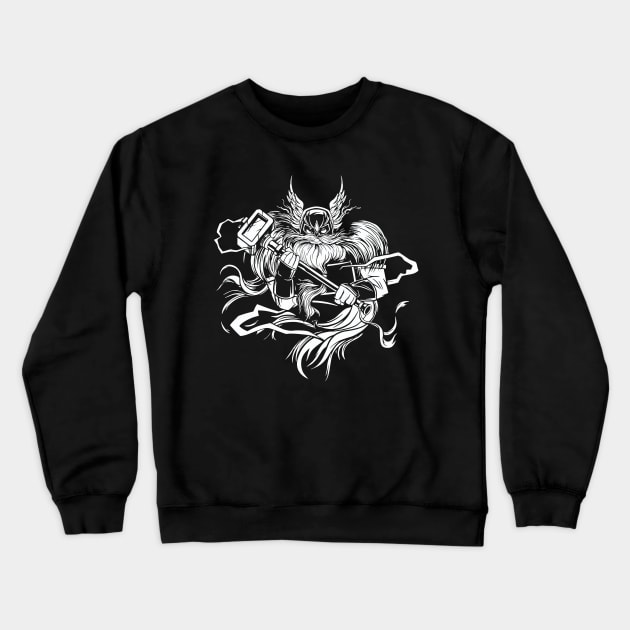 Thor and his Hammer Crewneck Sweatshirt by LAPublicTees